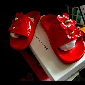 Red Marc Jacobs Slides